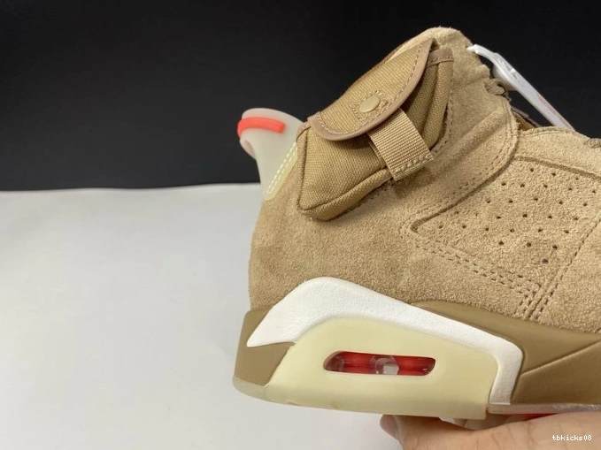 Rep TBkick British Khaki Retro 6 Scott Travis Jordan Air DH0690-200 0825